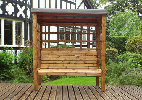 Charles Taylor HB136GR - Bramham Three Seater Arbour Grey