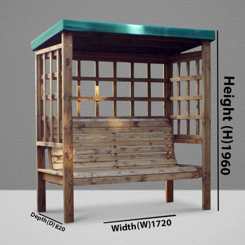 Charles Taylor HB136GR - Bramham Three Seater Arbour Grey