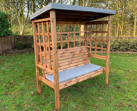 Charles Taylor HB136GR - Bramham Three Seater Arbour Grey