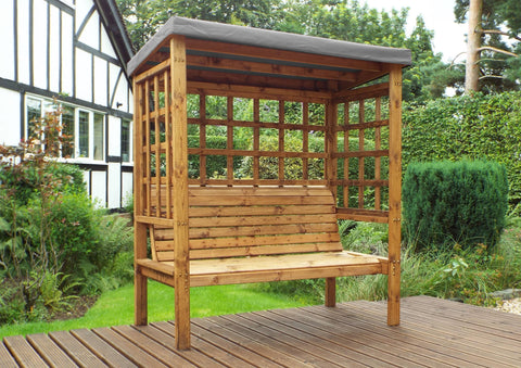 Charles Taylor HB136GR - Bramham Three Seater Arbour Grey