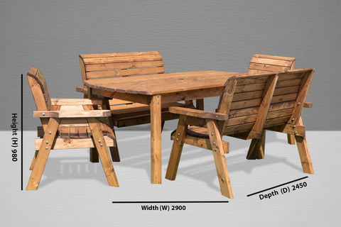 Charles Taylor HB14 - Six Seater Rectangular Table Set