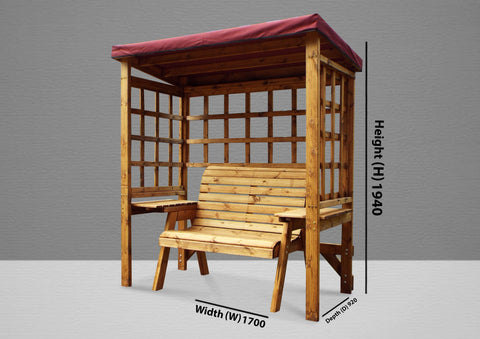 Charles Taylor HB144B - Wentworth Two Seater Arbour Burgundy