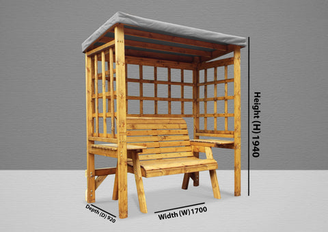 Charles Taylor HB144GR - Wentworth Two Seater Arbour Grey