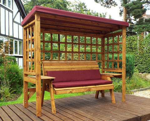 Charles Taylor HB145B - Wentworth Three Seater Arbour Burgundy