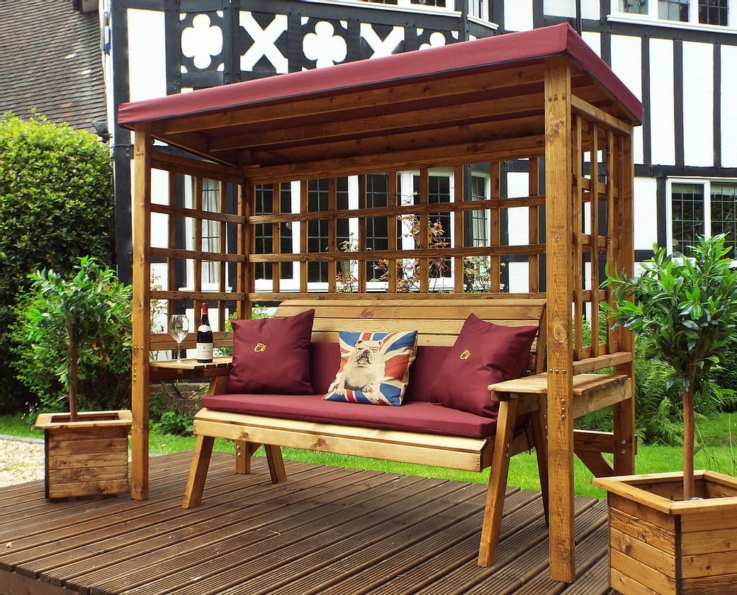Charles Taylor HB145B - Wentworth Three Seater Arbour Burgundy