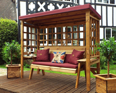 Charles Taylor HB145B - Wentworth Three Seater Arbour Burgundy