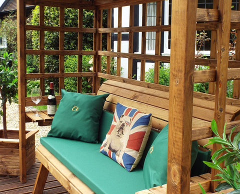 Charles Taylor HB145G - Wentworth Three Seater Arbour Green