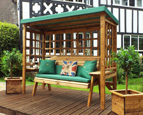 Charles Taylor HB145G - Wentworth Three Seater Arbour Green