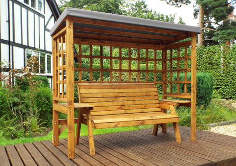 Charles Taylor HB145GR - Wentworth Three Seater Arbour Grey