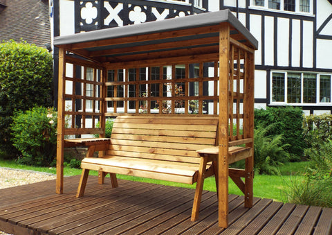 Charles Taylor HB145GR - Wentworth Three Seater Arbour Grey