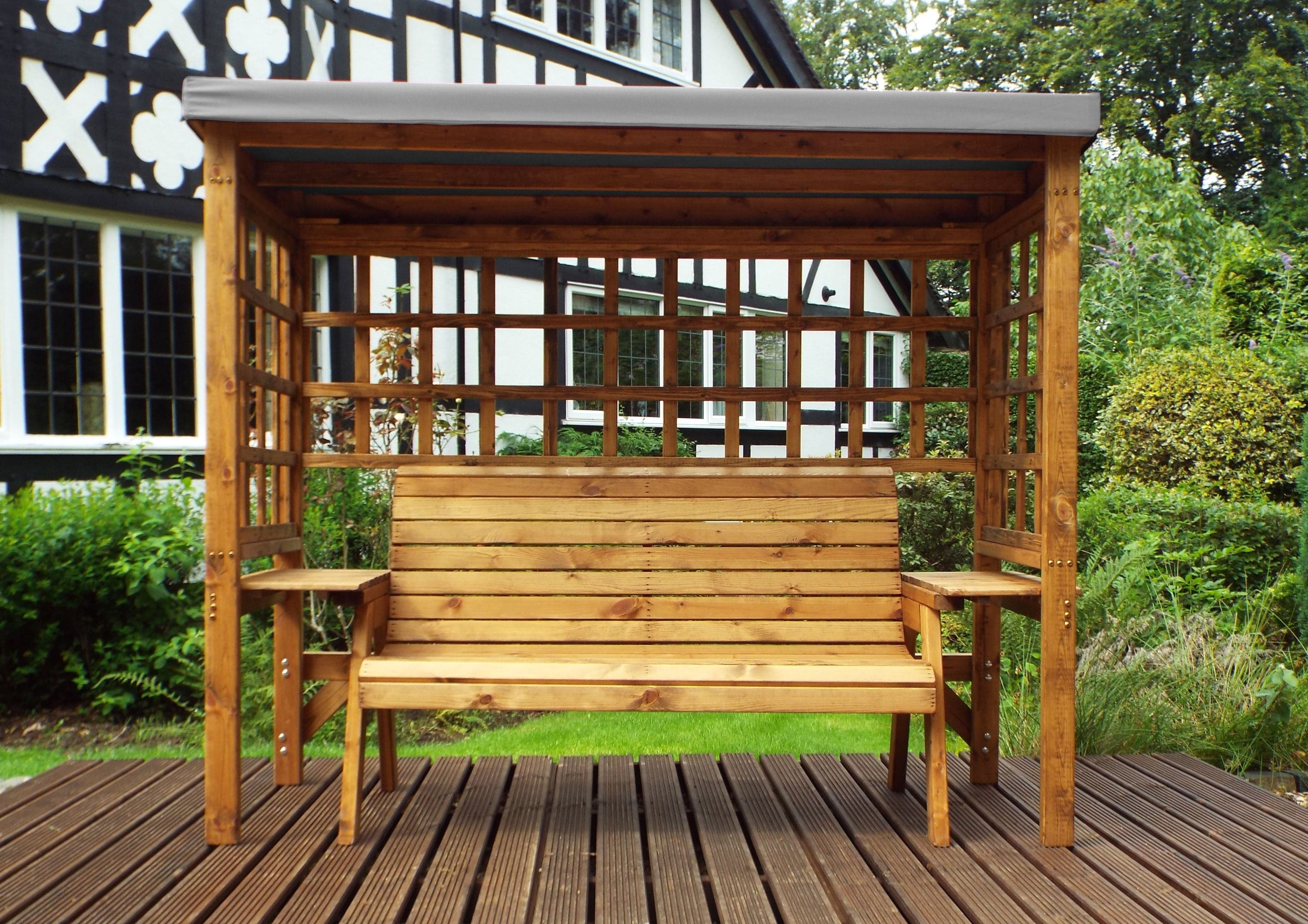 Charles Taylor HB145GR - Wentworth Three Seater Arbour Grey