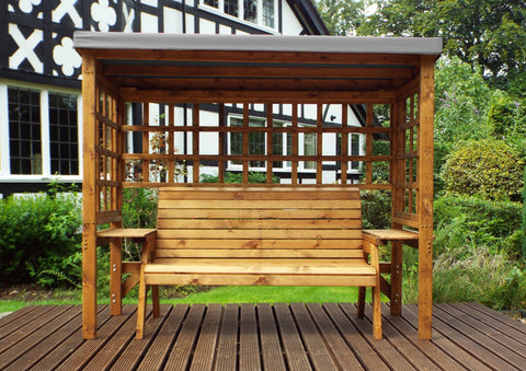 Charles Taylor HB145GR - Wentworth Three Seater Arbour Grey