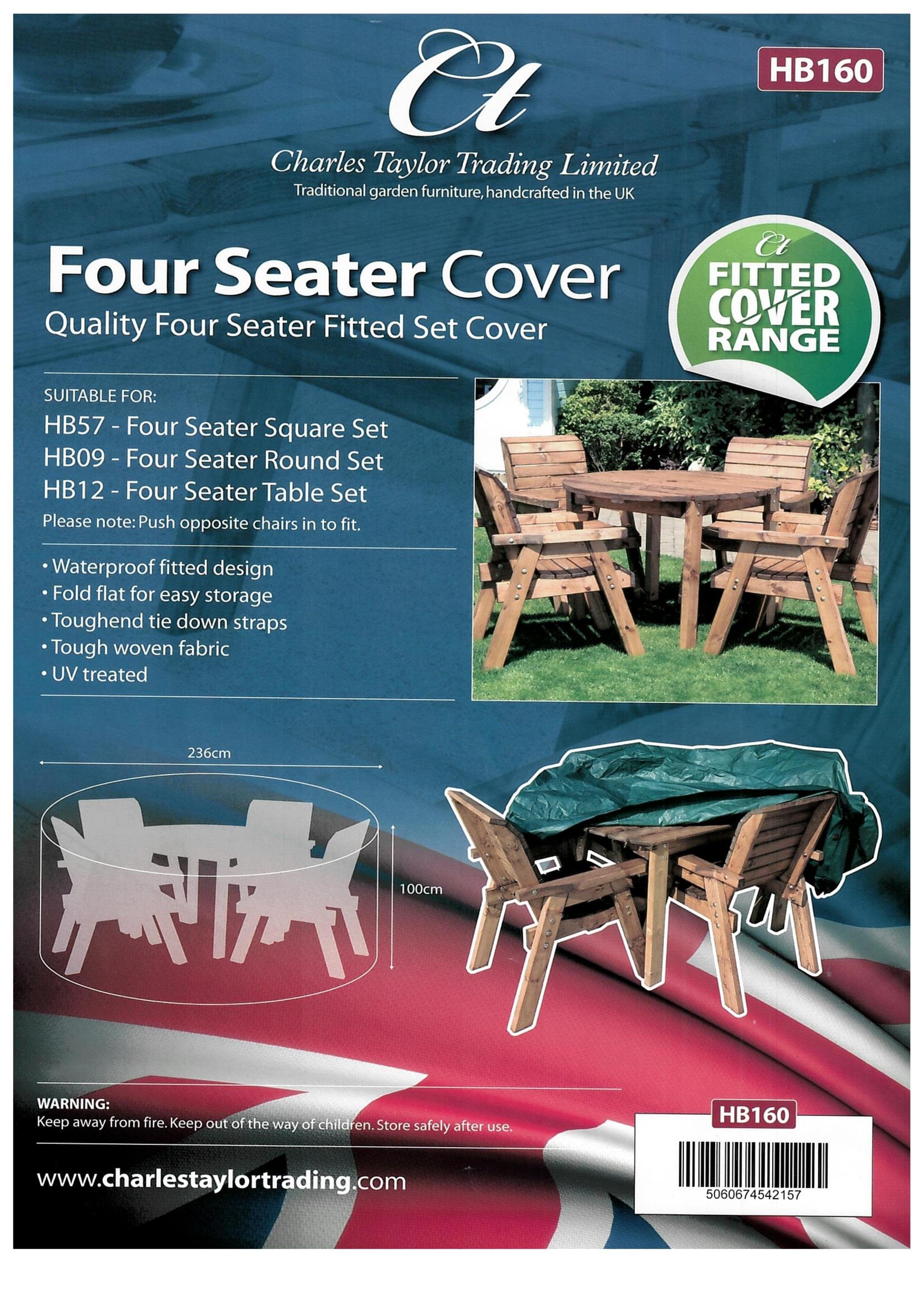 Charles Taylor HB160 - Deluxe Fitted Four Seater Table Set Cover