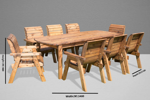 Charles Taylor HB17 - Eight Seater Rectangular Table Set