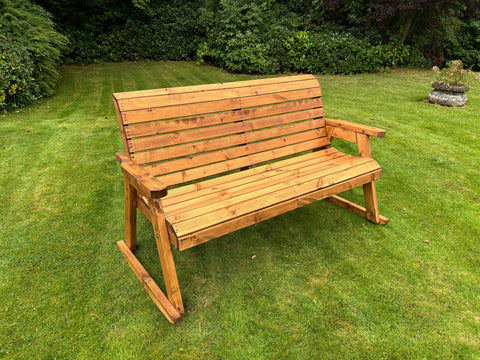 Charles Taylor HB182B - Three Seater Rocker Bench Burgundy Cushions