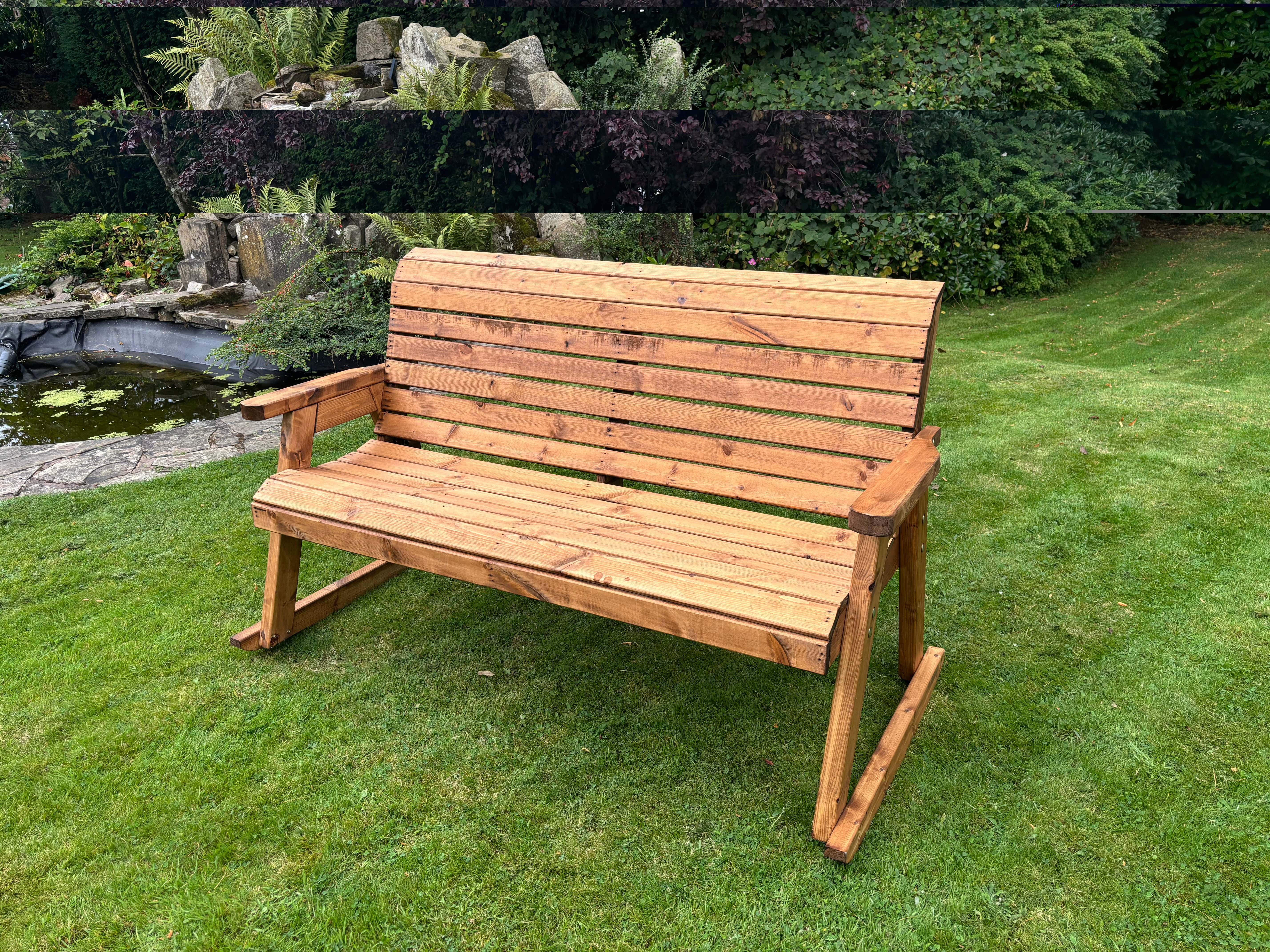 Covered Rocker Bench Charles Taylor HB182 - Three Seater Rocker Bench – Trowell Garden Centre
