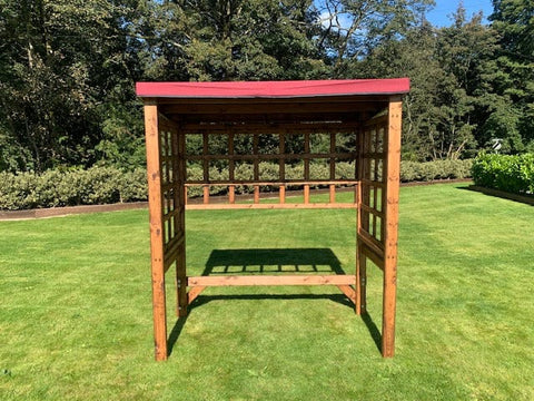 Charles Taylor HB206B - Regular Universal Two Seat Arbour Frame Burgundy