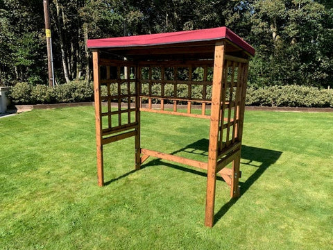 Charles Taylor HB206B - Regular Universal Two Seat Arbour Frame Burgundy