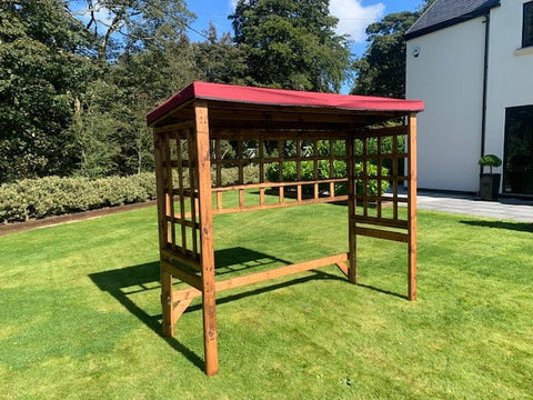 Charles Taylor HB207B - Large Universal Three Seater Arbour Frame Burgundy