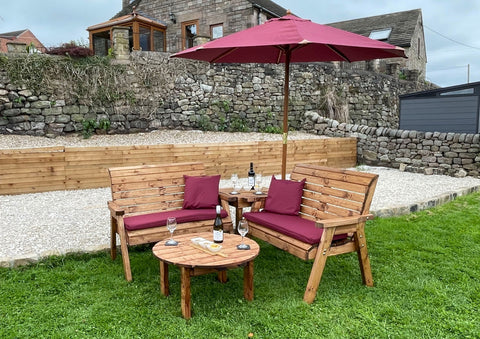 Charles Taylor HB266 - Four Seater Balmoral Corner Set With Round Coffee