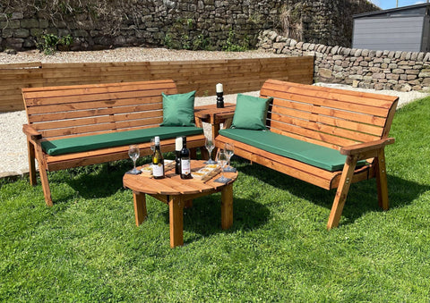 Charles Taylor HB268B - Six Seater Balmoral Corner Set Burgundy Cushion