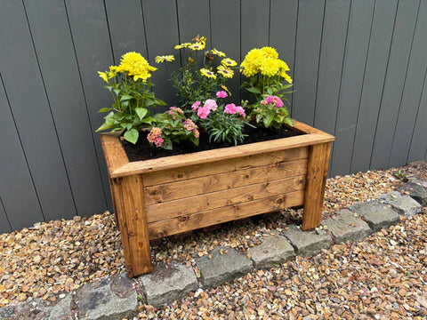 Charles Taylor Wooden Planters Charles Taylor HB290- Large Wood planter Trough Prestbury Rectangular