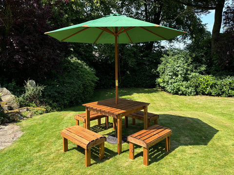 Charles Taylor HB296B - Knights Four Seat Set Burgundy Parasol