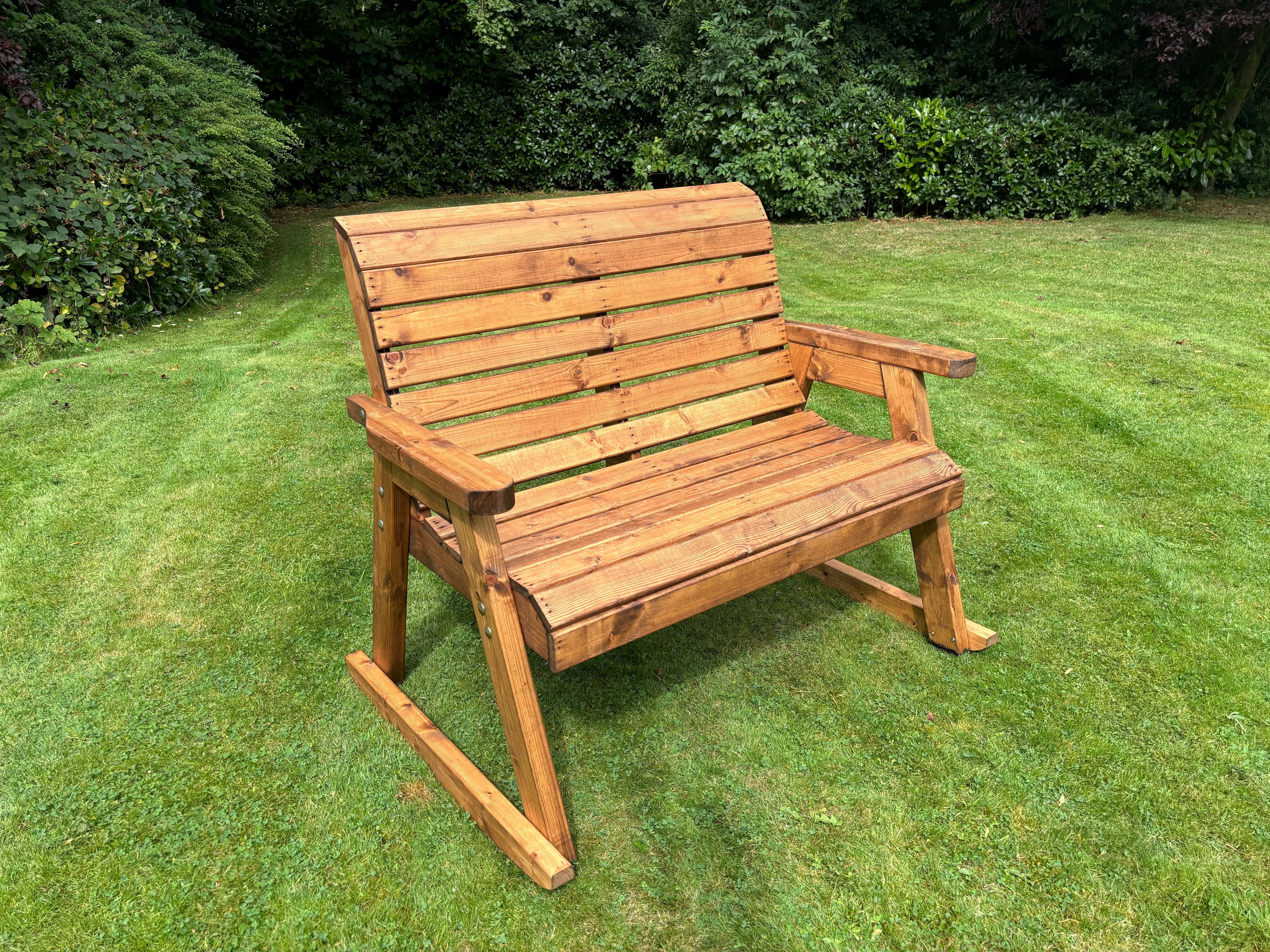 Charles Taylor HB86B - Two Seater Rocker Bench Burgundy Cushions