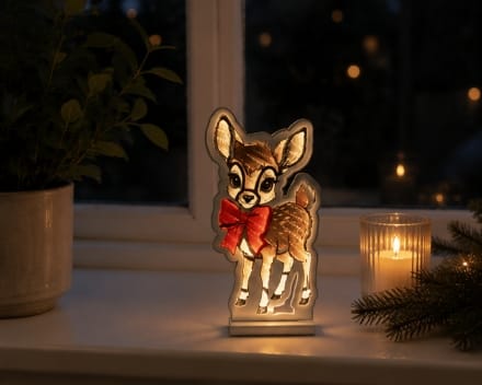 Festive Infinity Lighting Christmas Reindeer Infinity LED Light – 40cm