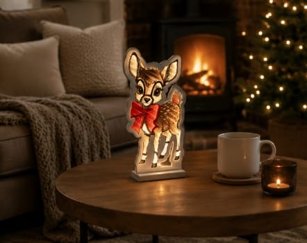 Festive Infinity Lighting Christmas Reindeer Infinity LED Light – 40cm