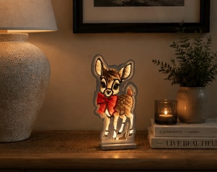 Festive Infinity Lighting Christmas Reindeer Infinity LED Light – 40cm