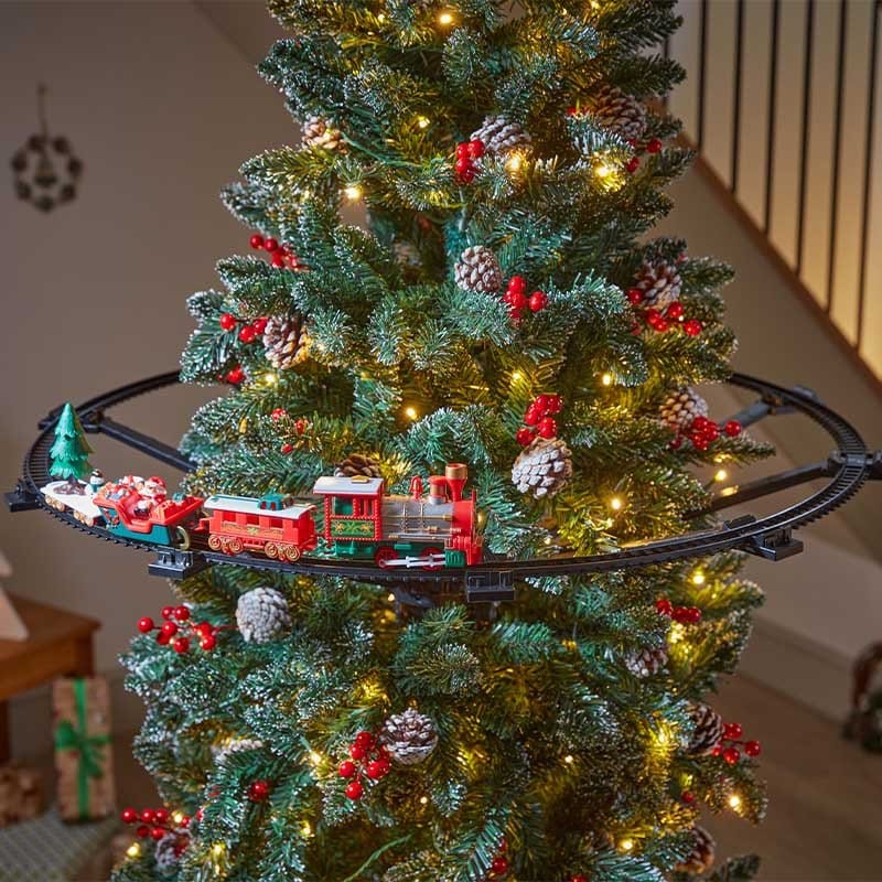 Three Kings Train Set Christmas Tree Train Set – 31 Piece Battery Powered Festive Railway