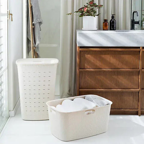 Curver Storage Basket Curver Hamper Chalk White