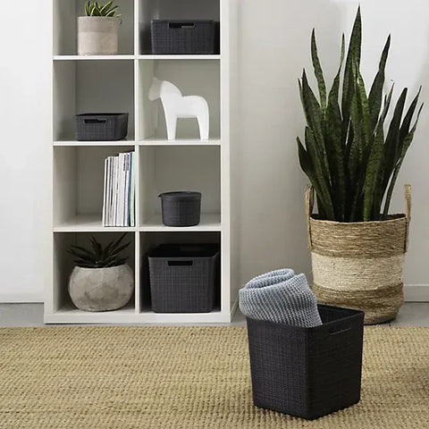 Curver Storage Basket Curver Jute Basket Grey L