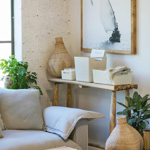 Curver Jute Basket White M