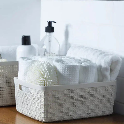 Curver Jute Basket White S