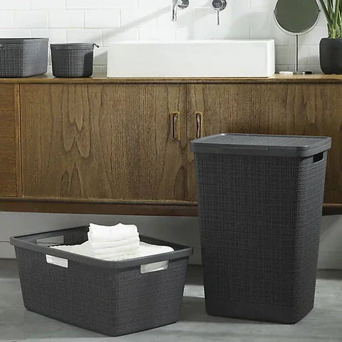 Curver Jute Laundry Basket Grey