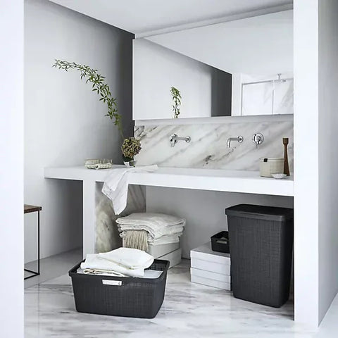 Curver Jute Laundry Basket Grey