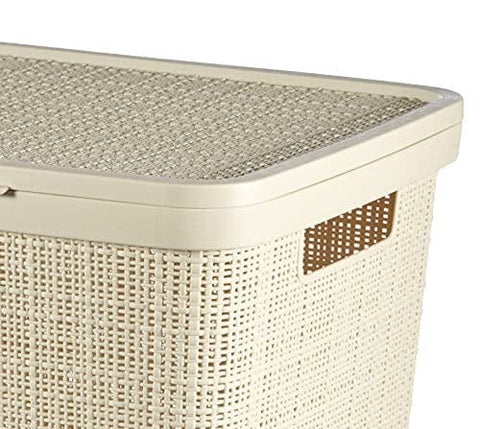Curver Jute Laundry Hamper White