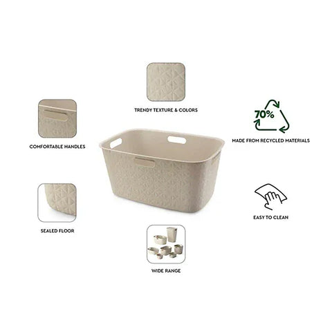 Curver Laundry Basket Curver Laundry Basket Chalk White