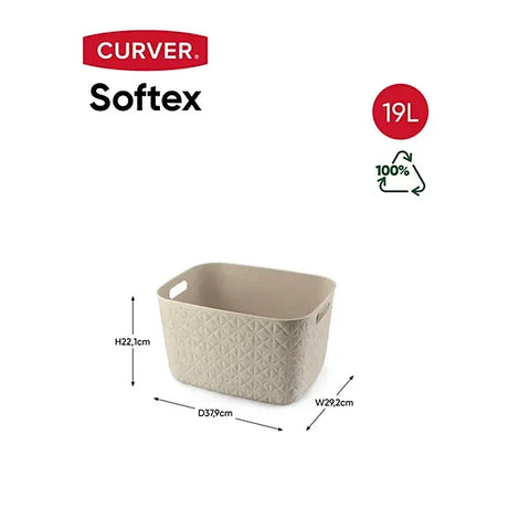 Curver Softex Basket Chalk White L