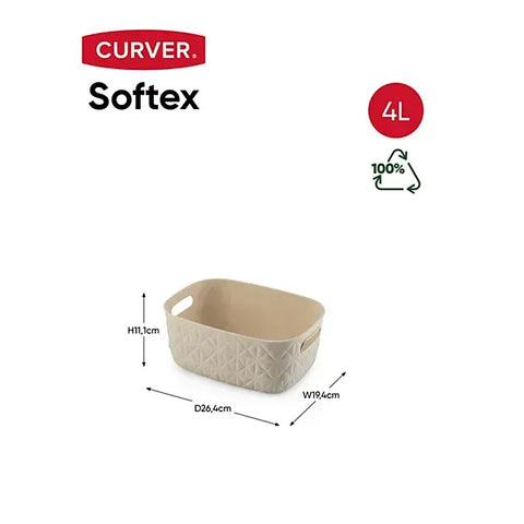 Curver Softex Basket Chalk White S