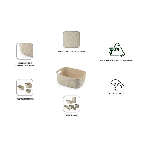 Curver Softex Basket Chalk White S