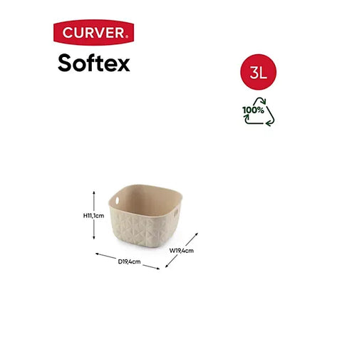 Curver Storage Basket Curver Softex Basket Chalk White XS