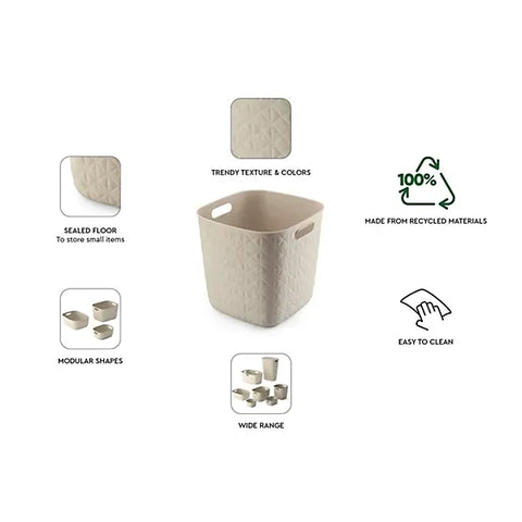 Curver Storage Basket Curver Softex Basket Cube Chalk White