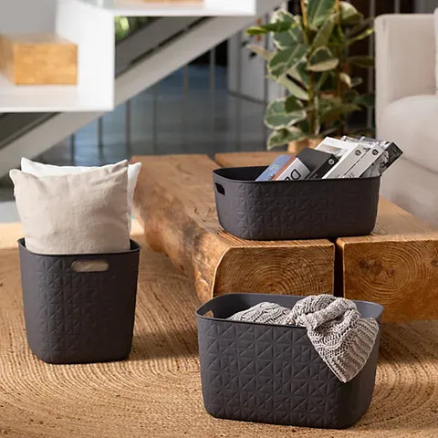 Curver Storage Basket Curver Softex Basket Cube Dark Grey