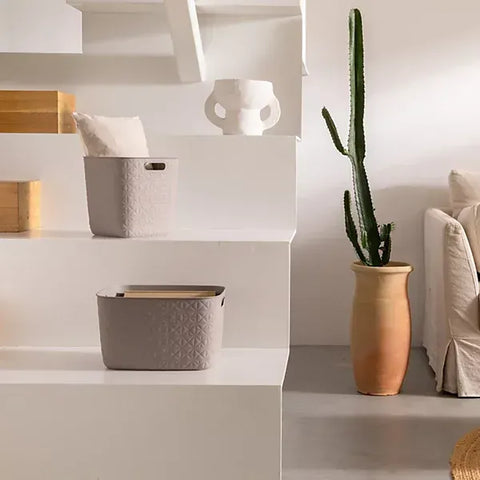 Curver Storage Basket Curver Softex Basket Cube Taupe