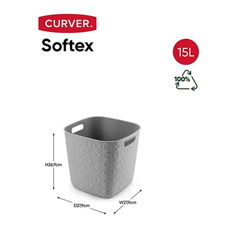 Curver Storage Basket Curver Softex Basket Cube Taupe