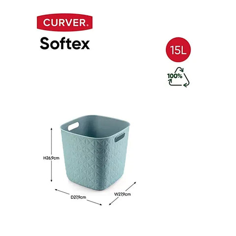 Curver Storage Basket Curver Softex Basket Cube Teal
