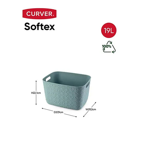 Curver Storage Basket Curver Softex Basket Teal L